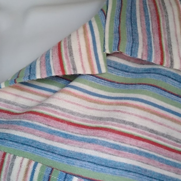 Vintage Basic Striped Shirt Single Stitch M - Picture 4 of 7
